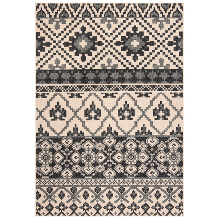 SAFAVIEH Outdoor VER097-3413 Veranda Beige / Grey Rug Image 1