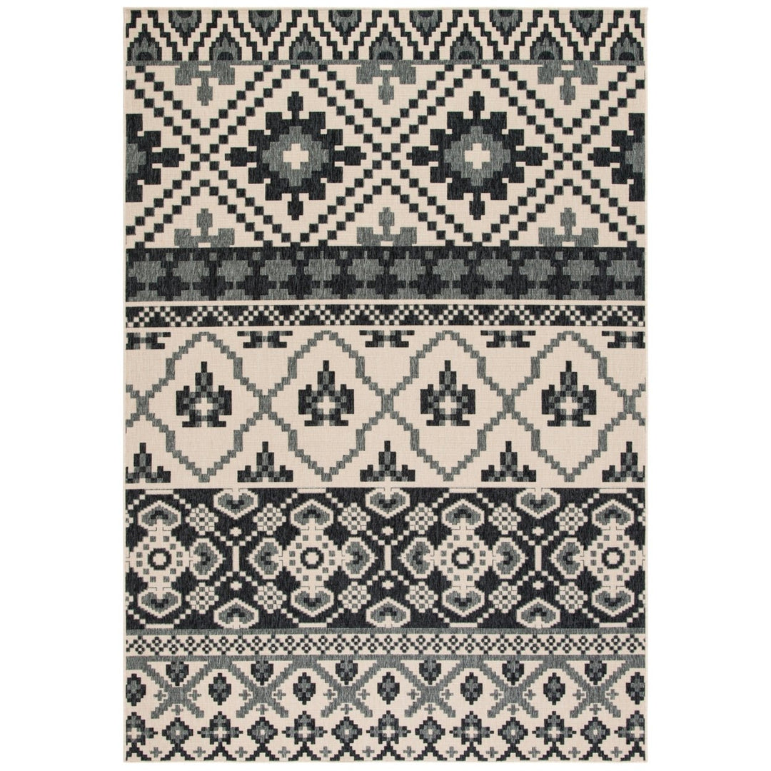 SAFAVIEH Outdoor VER097-3413 Veranda Beige / Grey Rug Image 1