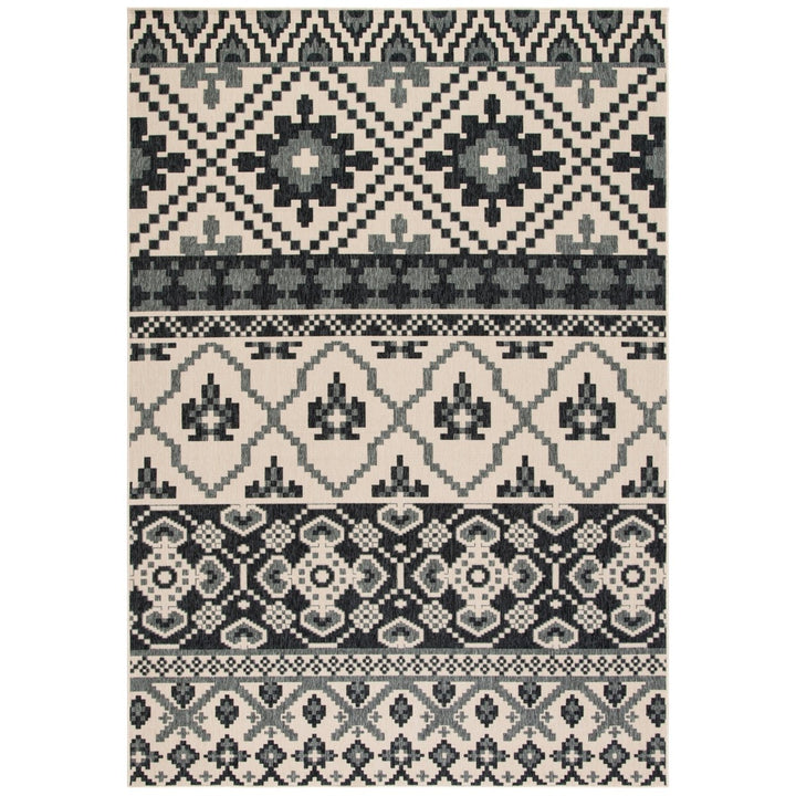 SAFAVIEH Outdoor VER097-3413 Veranda Beige / Grey Rug Image 1