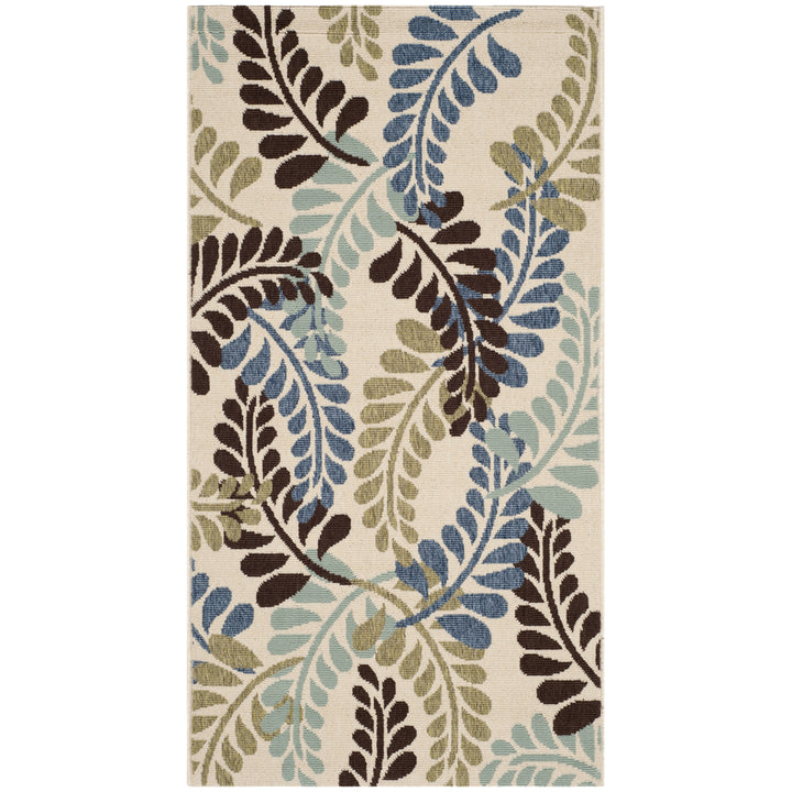 SAFAVIEH Outdoor VER056-0613 Veranda Cream / Aqua Rug Image 9