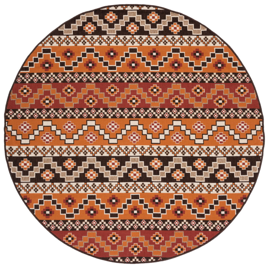 SAFAVIEH Outdoor VER095-0334 Veranda Collection Rust / Red Rug Image 1