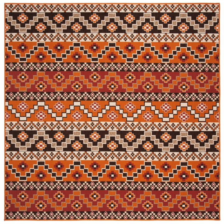 SAFAVIEH Outdoor VER095-0334 Veranda Collection Rust / Red Rug Image 1