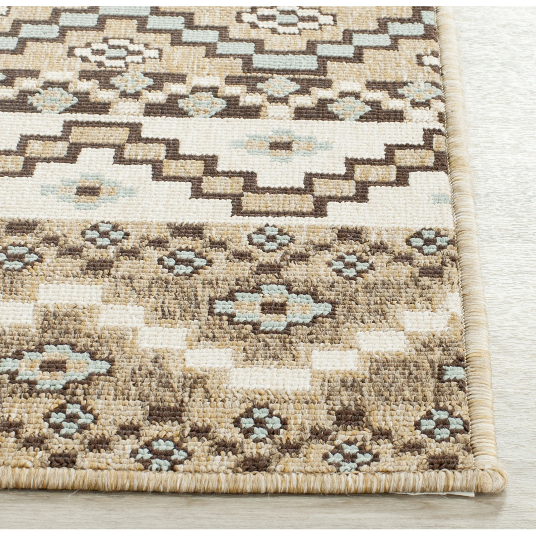 SAFAVIEH Outdoor VER095-0332 Veranda Red / Chocolate Rug Image 8