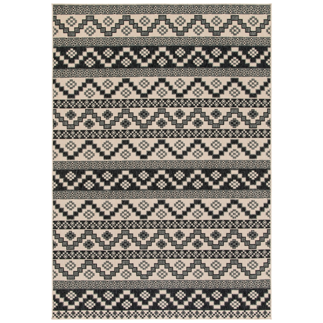 SAFAVIEH Outdoor VER095-3413 Veranda Beige / Grey Rug Image 4