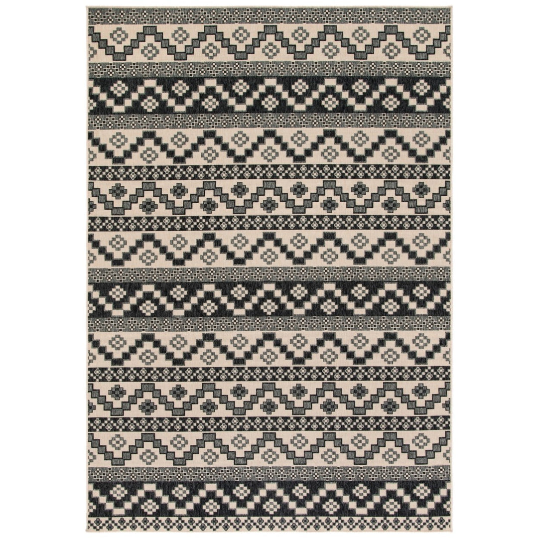 SAFAVIEH Outdoor VER095-3413 Veranda Beige / Grey Rug Image 1