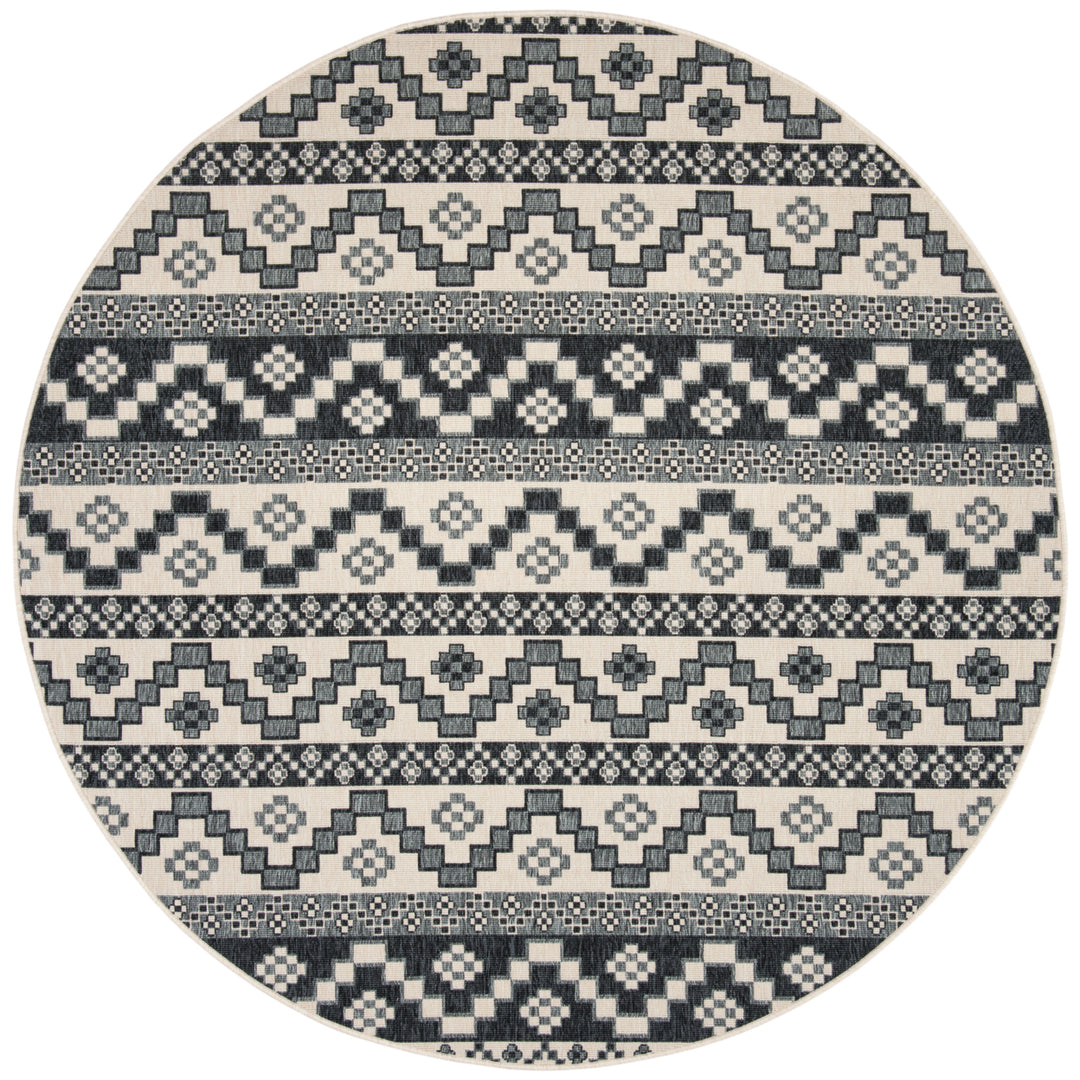 SAFAVIEH Outdoor VER095-3413 Veranda Beige / Grey Rug Image 5