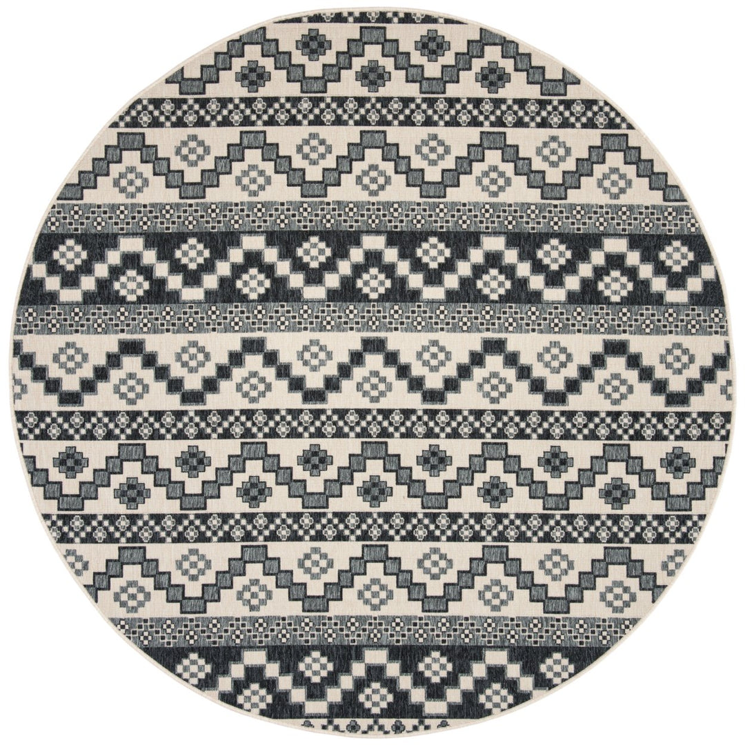 SAFAVIEH Outdoor VER095-3413 Veranda Beige / Grey Rug Image 1