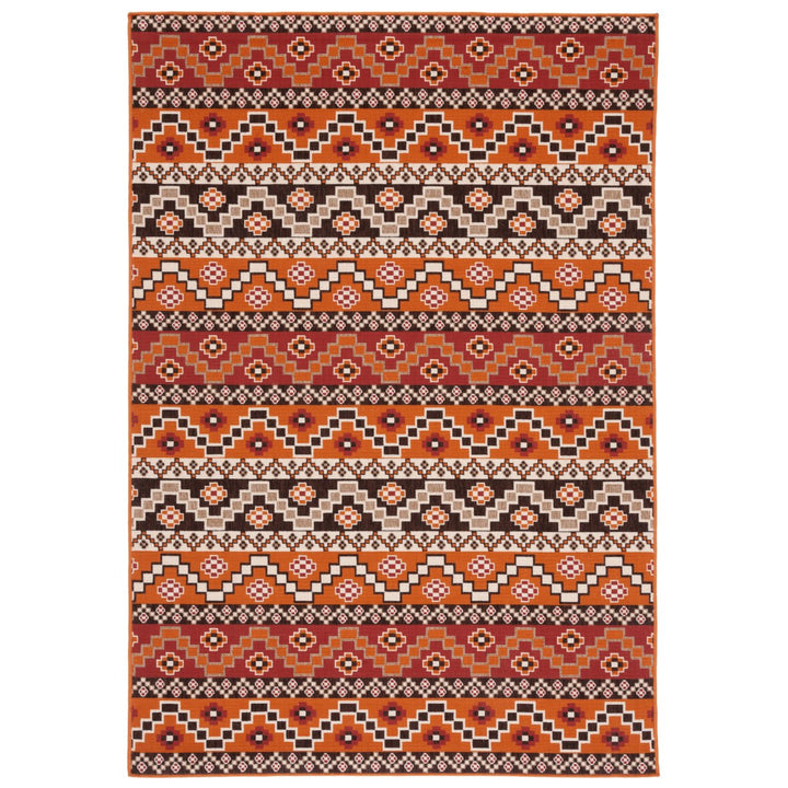 SAFAVIEH Outdoor VER095-0334 Veranda Collection Rust / Red Rug Image 1