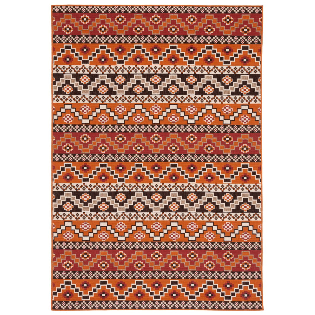 SAFAVIEH Outdoor VER095-0334 Veranda Collection Rust / Red Rug Image 1