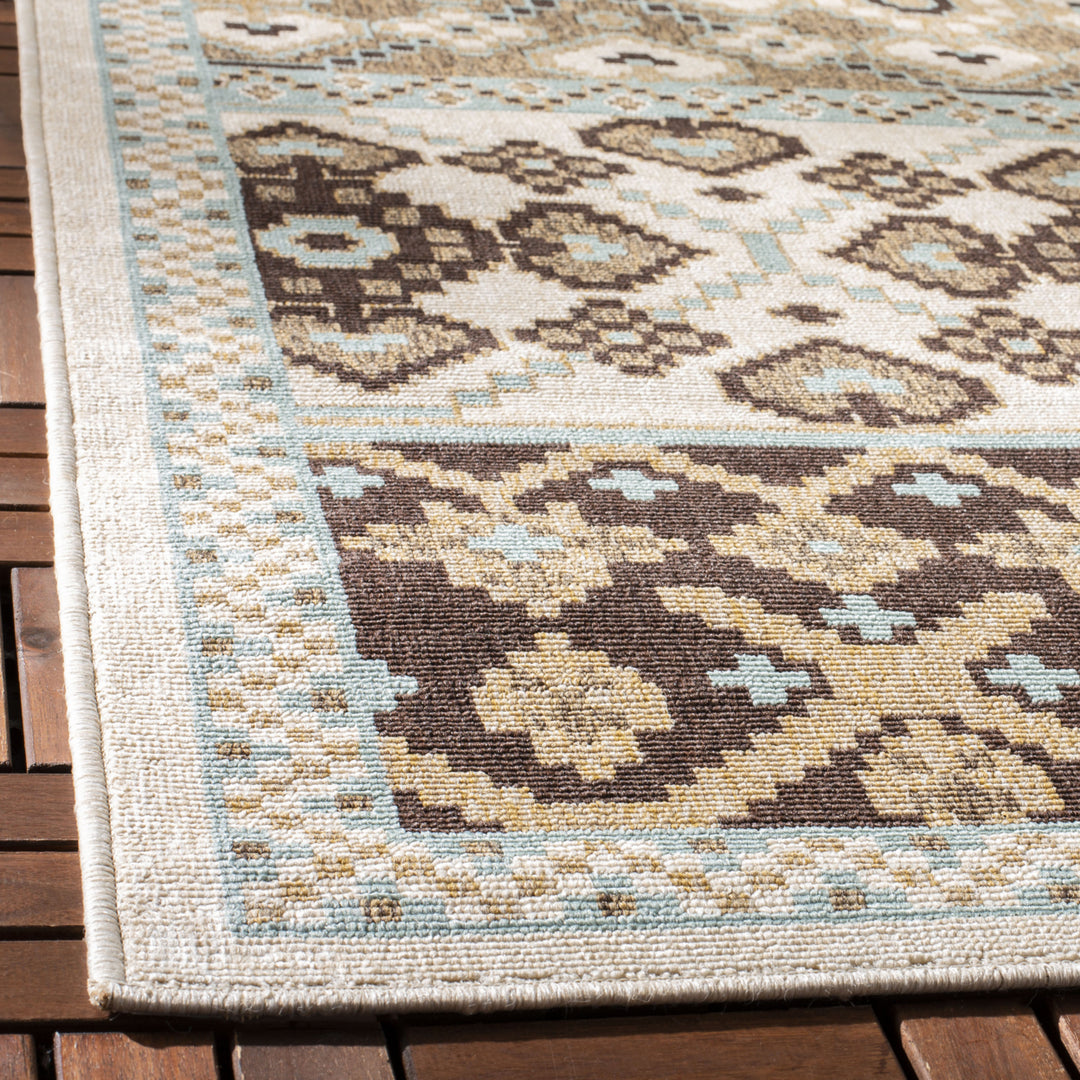 SAFAVIEH Outdoor VER093-0742 Veranda Green / Terracotta Rug Image 9