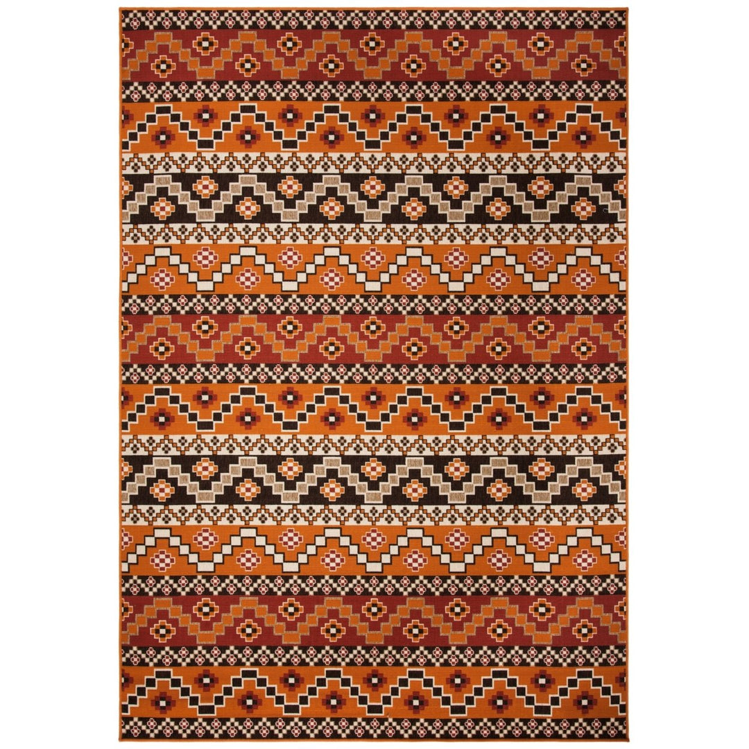 SAFAVIEH Outdoor VER095-0334 Veranda Collection Rust / Red Rug Image 1