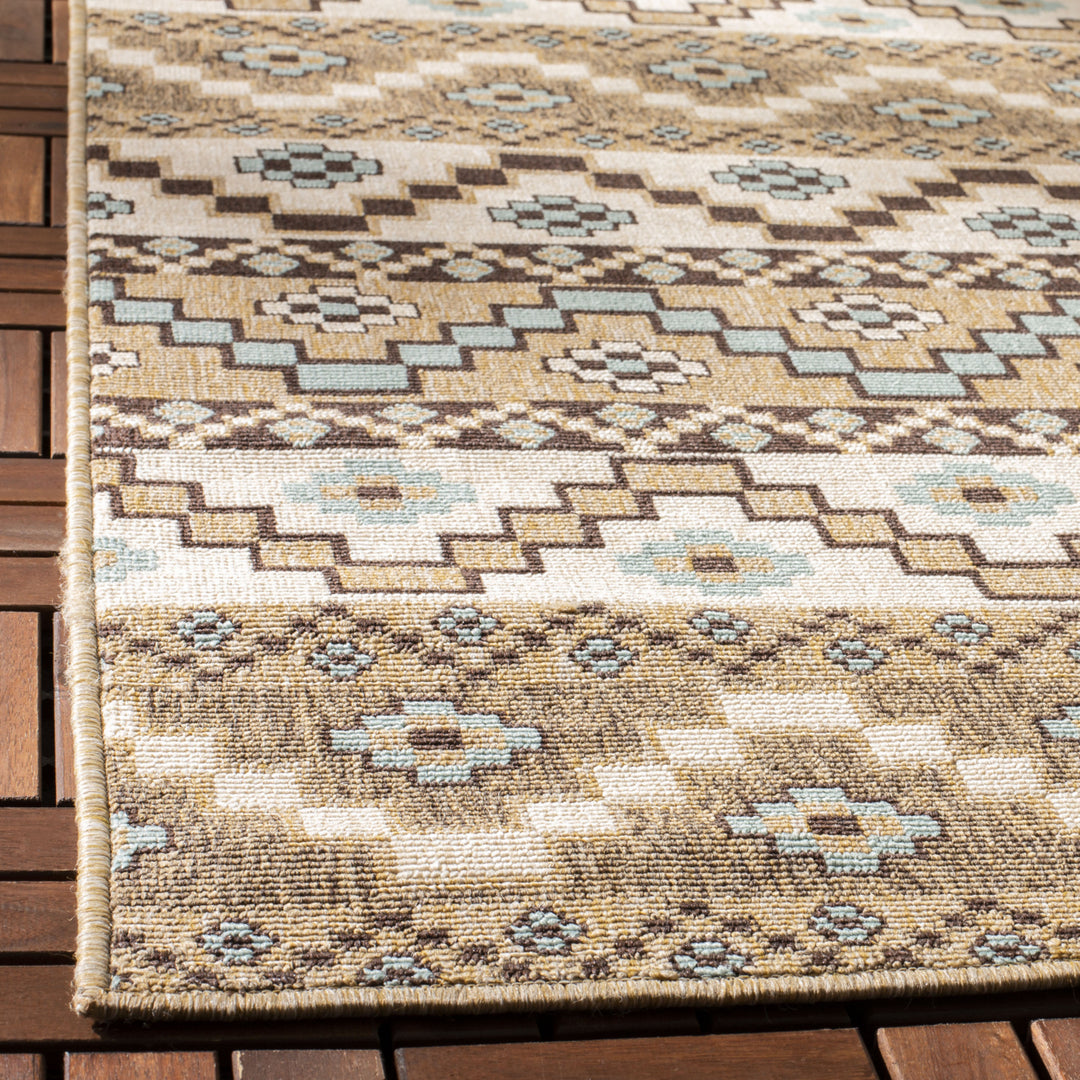 SAFAVIEH Outdoor VER095-3413 Veranda Beige / Grey Rug Image 9