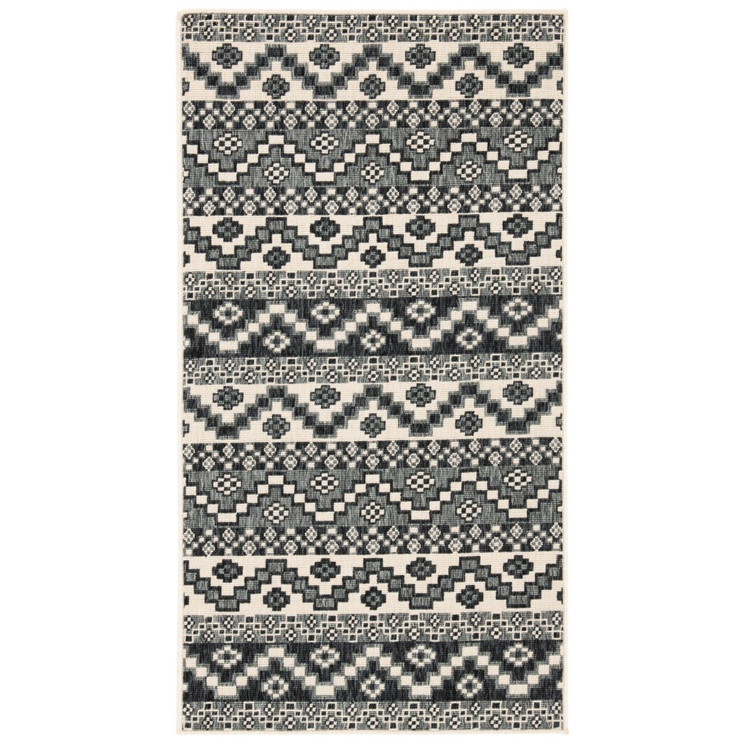 SAFAVIEH Outdoor VER095-3413 Veranda Beige / Grey Rug Image 1