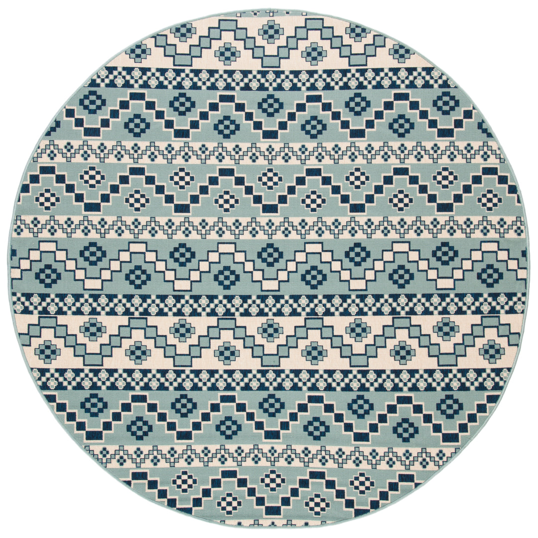 SAFAVIEH Outdoor VER095-3934 Veranda Turquoise / Blue Rug Image 4