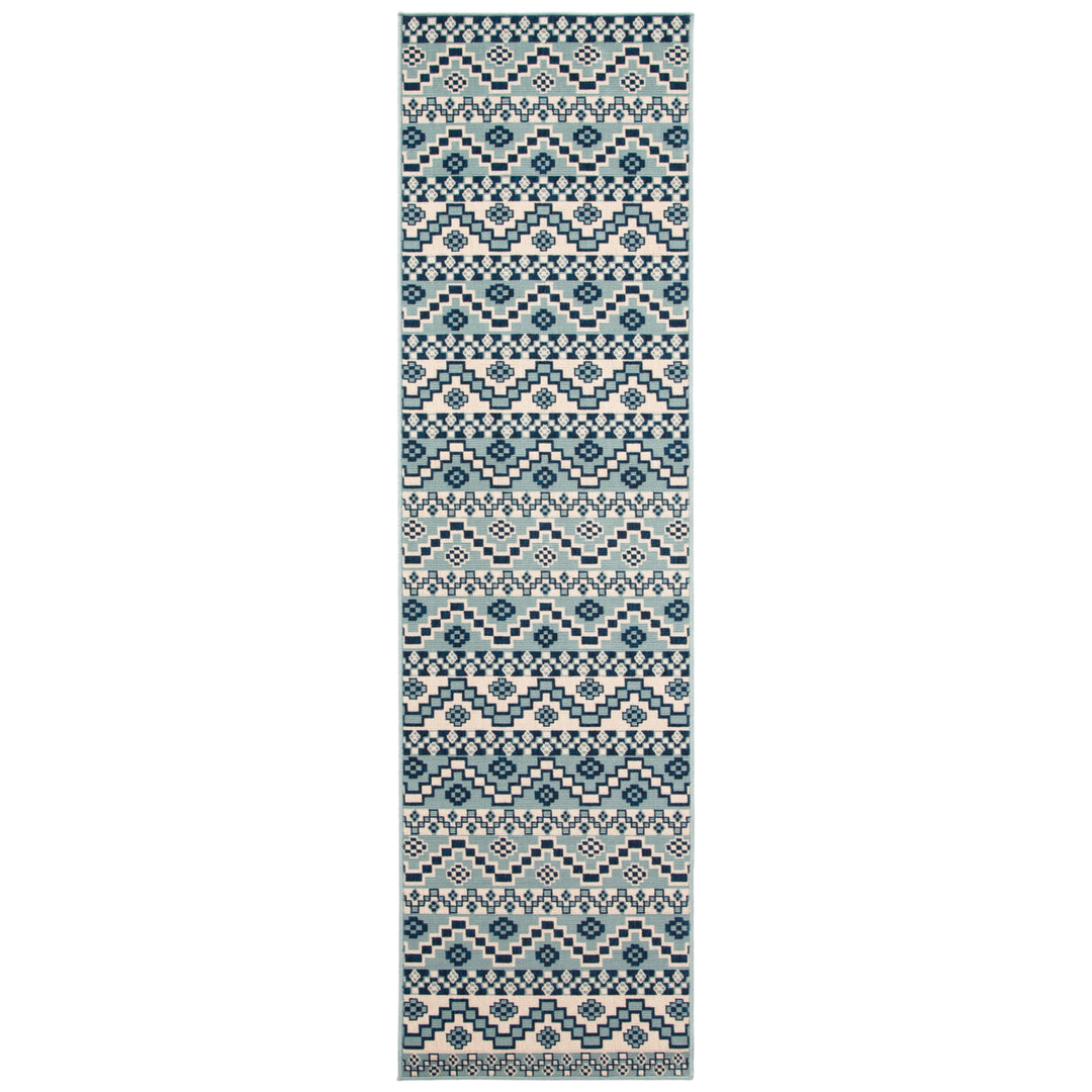 SAFAVIEH Outdoor VER095-3934 Veranda Turquoise / Blue Rug Image 5