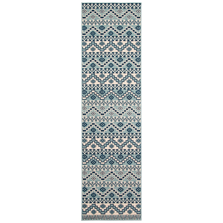 SAFAVIEH Outdoor VER095-3934 Veranda Turquoise / Blue Rug Image 5