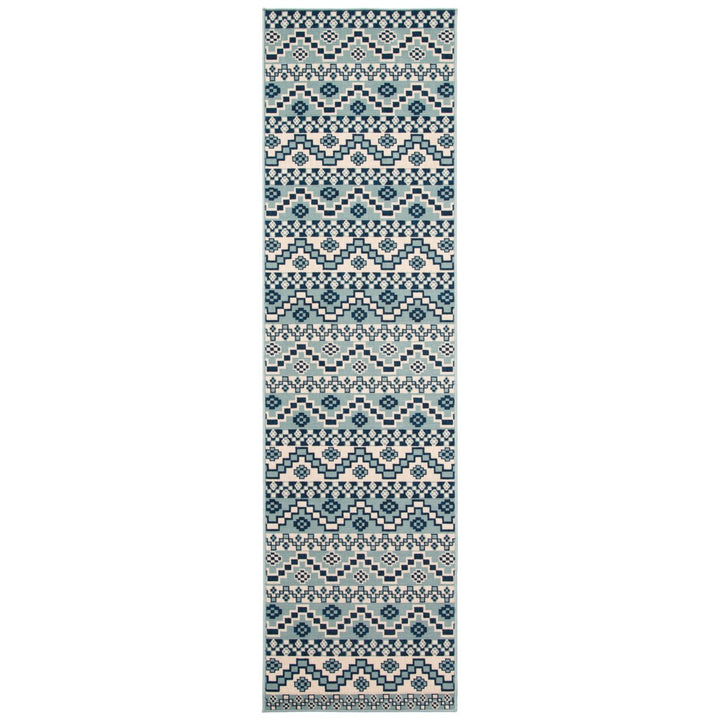 SAFAVIEH Outdoor VER095-3934 Veranda Turquoise / Blue Rug Image 1