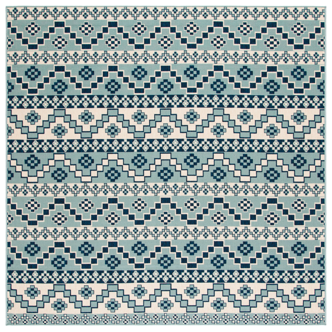 SAFAVIEH Outdoor VER095-3934 Veranda Turquoise / Blue Rug Image 6