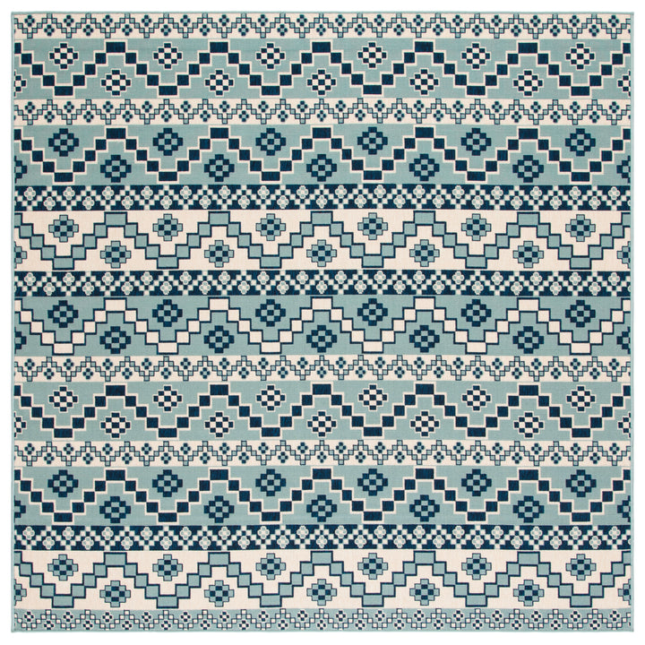 SAFAVIEH Outdoor VER095-3934 Veranda Turquoise / Blue Rug Image 6