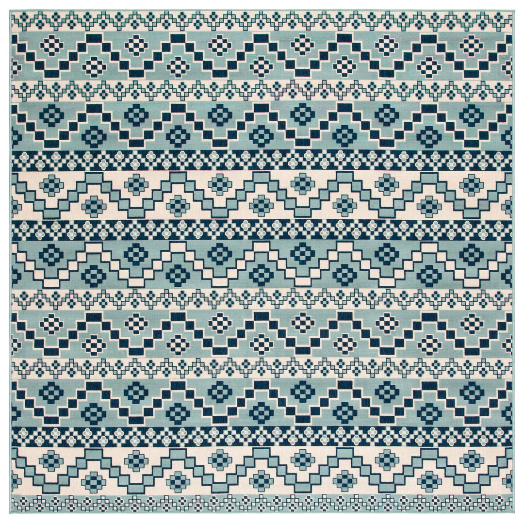 SAFAVIEH Outdoor VER095-3934 Veranda Turquoise / Blue Rug Image 1