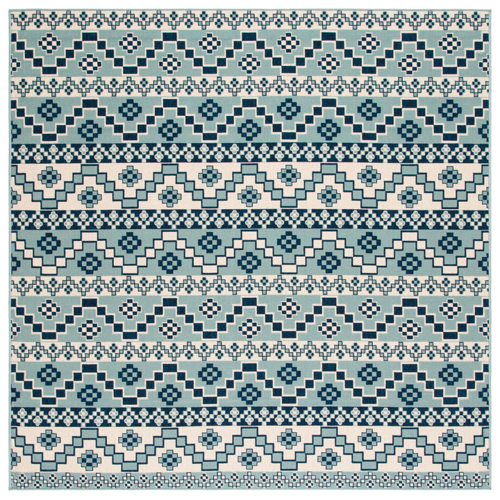 SAFAVIEH Outdoor VER095-3934 Veranda Turquoise / Blue Rug Image 1