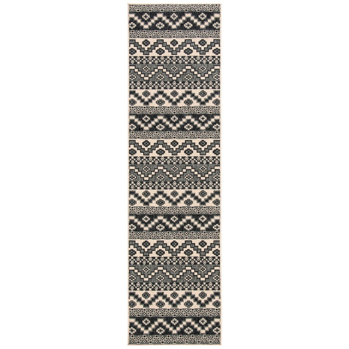 SAFAVIEH Outdoor VER095-3435 Veranda Grey / Beige Rug Image 1