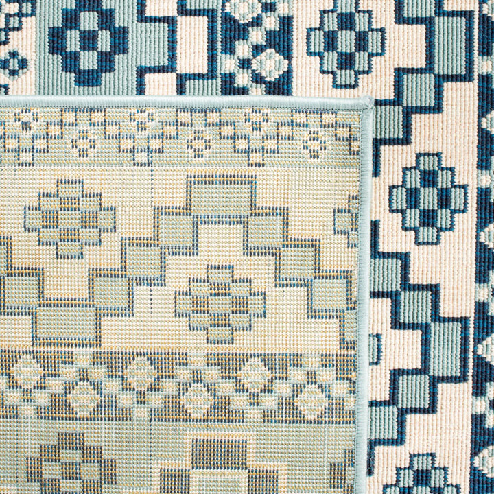 SAFAVIEH Outdoor VER095-3934 Veranda Turquoise / Blue Rug Image 9