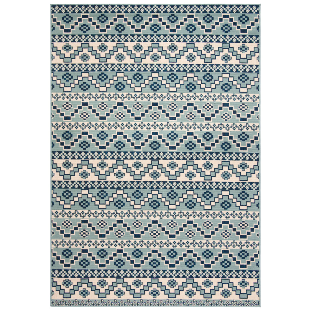 SAFAVIEH Outdoor VER095-3934 Veranda Turquoise / Blue Rug Image 10