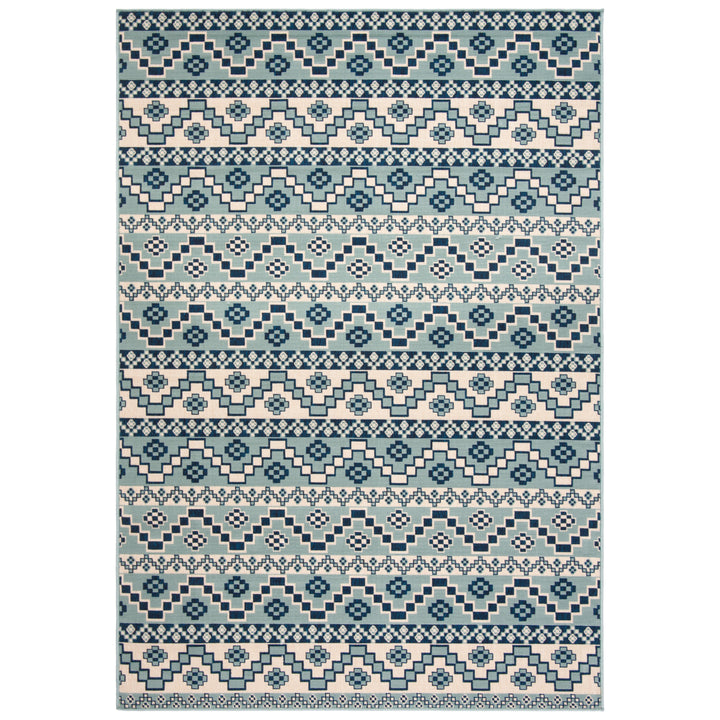 SAFAVIEH Outdoor VER095-3934 Veranda Turquoise / Blue Rug Image 10