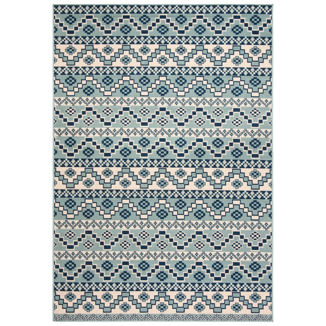 SAFAVIEH Outdoor VER095-3934 Veranda Turquoise / Blue Rug Image 1