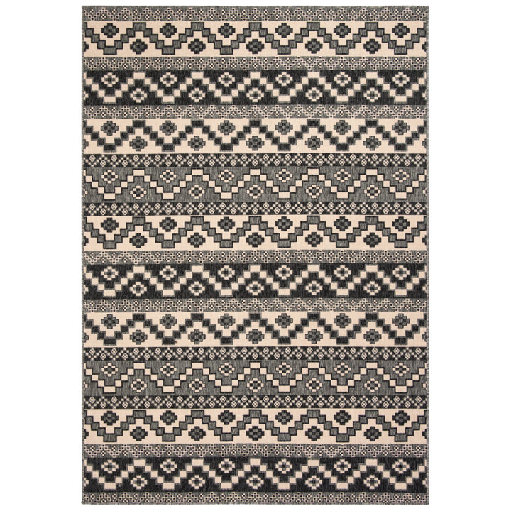 SAFAVIEH Outdoor VER095-3435 Veranda Grey / Beige Rug Image 10