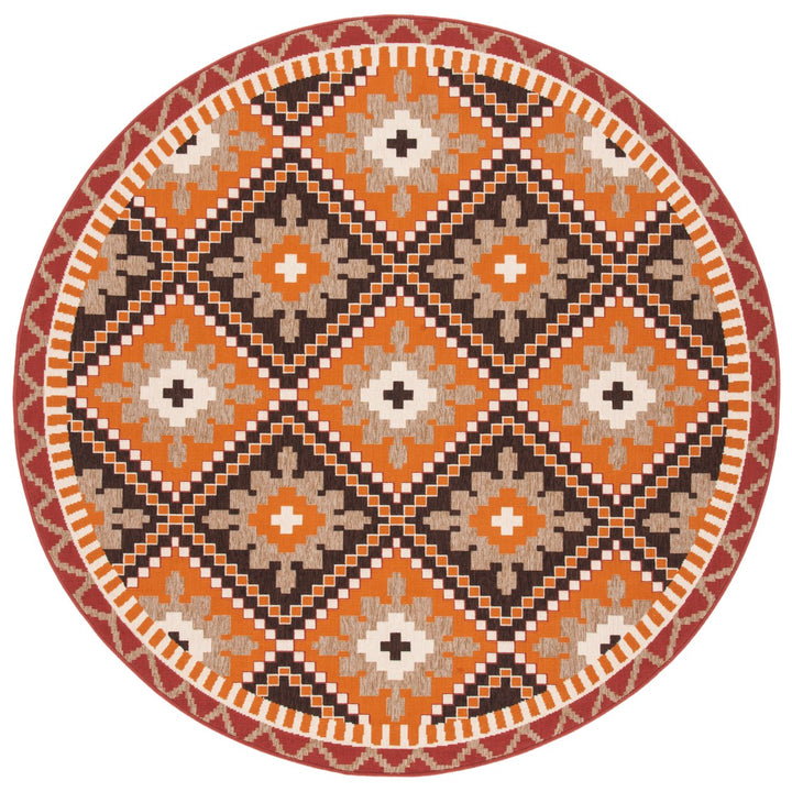 SAFAVIEH Outdoor VER096-0334 Veranda Collection Rust / Red Rug Image 1