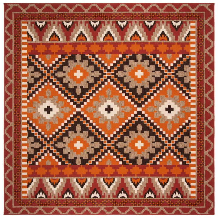 SAFAVIEH Outdoor VER096-0334 Veranda Collection Rust / Red Rug Image 1