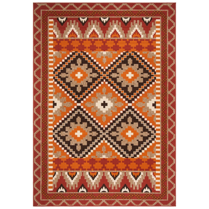 SAFAVIEH Outdoor VER096-0334 Veranda Collection Rust / Red Rug Image 1