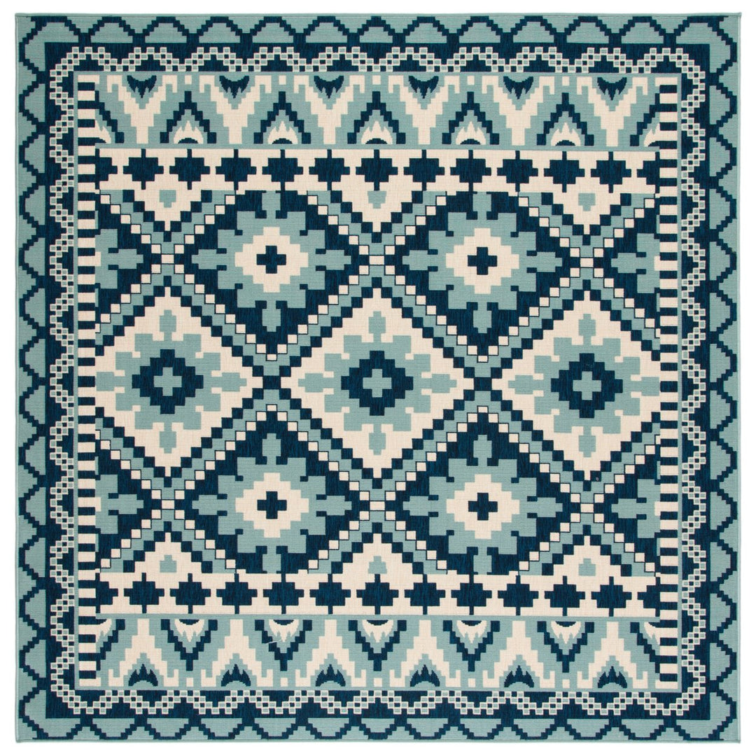 SAFAVIEH Outdoor VER096-3934 Veranda Turquoise / Blue Rug Image 5