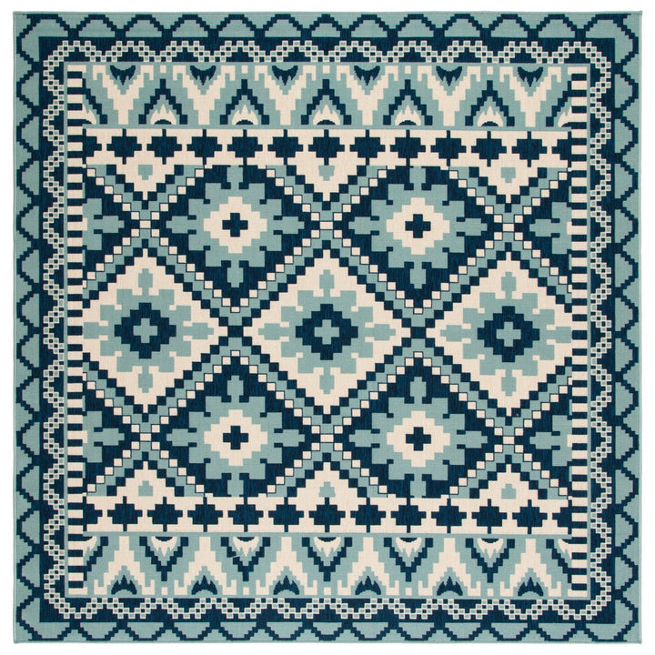 SAFAVIEH Outdoor VER096-3934 Veranda Turquoise / Blue Rug Image 5