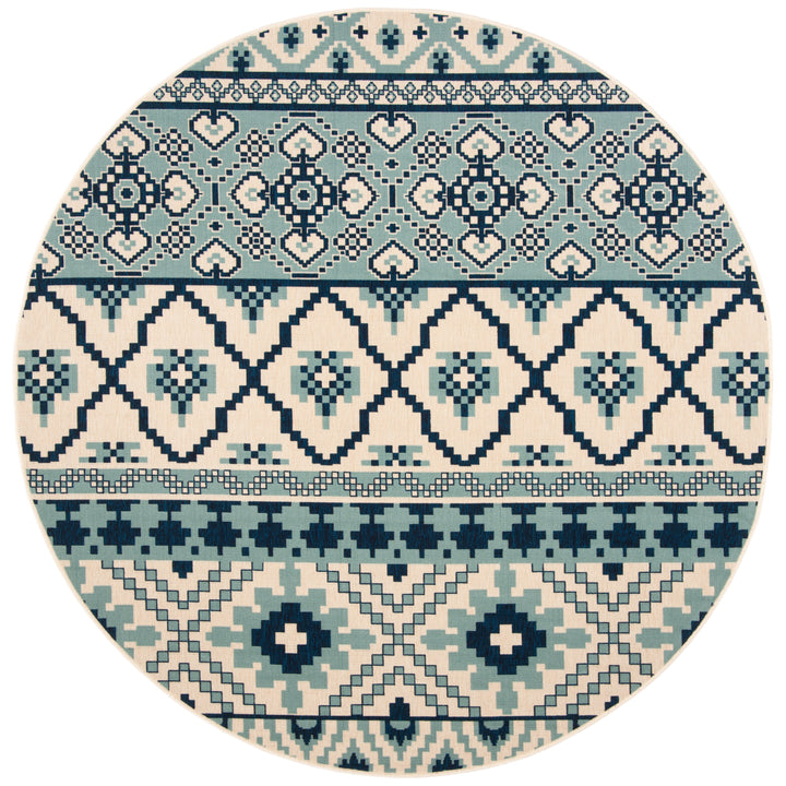 SAFAVIEH Outdoor VER097-3934 Veranda Turquoise / Blue Rug Image 4