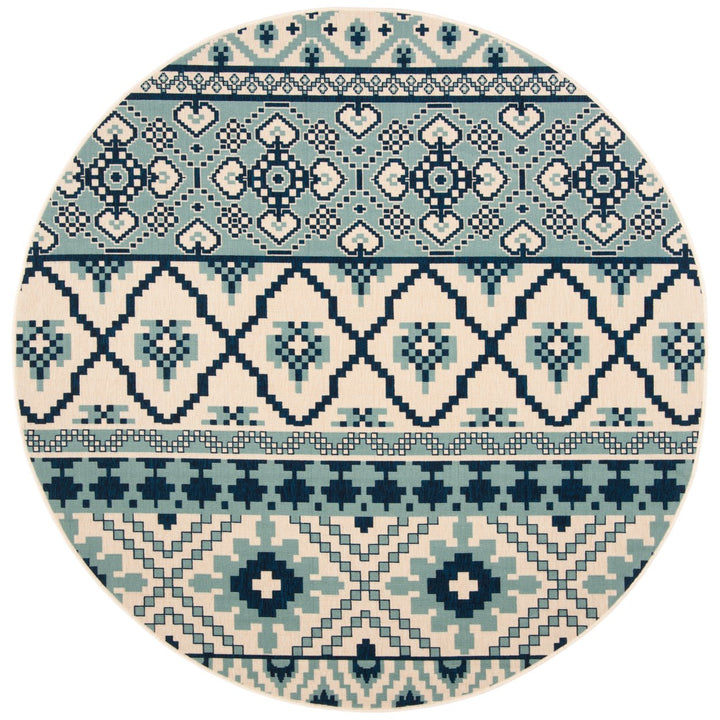 SAFAVIEH Outdoor VER097-3934 Veranda Turquoise / Blue Rug Image 1