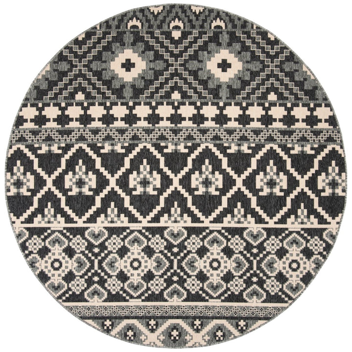 SAFAVIEH Outdoor VER097-3435 Veranda Grey / Beige Rug Image 1