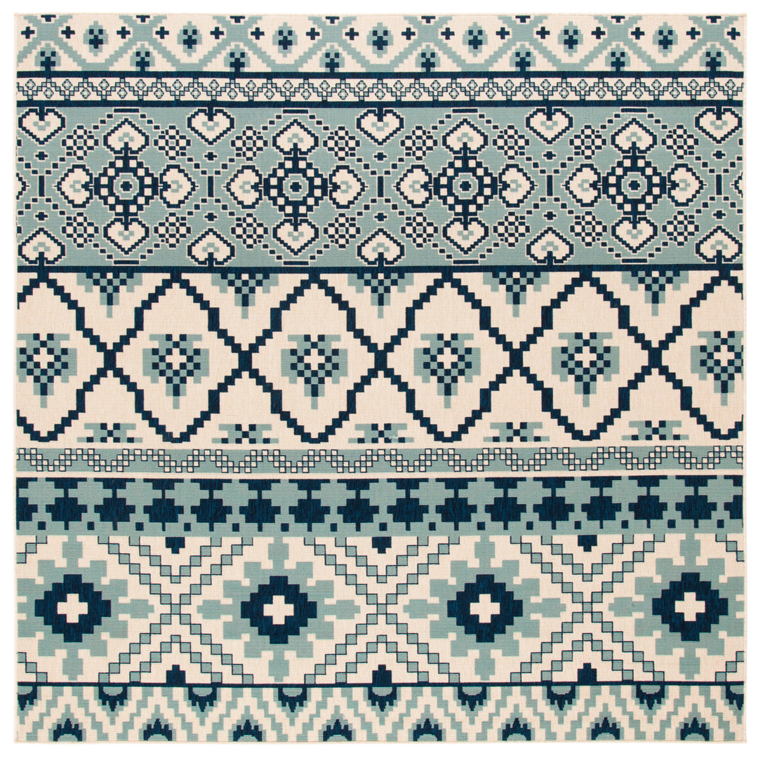 SAFAVIEH Outdoor VER097-3934 Veranda Turquoise / Blue Rug Image 6