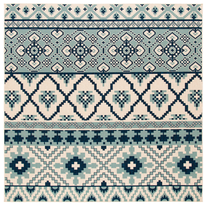 SAFAVIEH Outdoor VER097-3934 Veranda Turquoise / Blue Rug Image 6