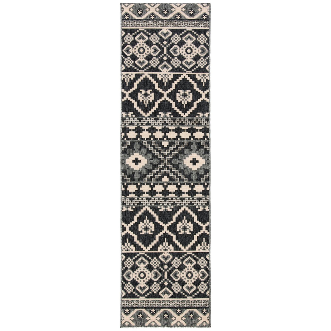 SAFAVIEH Outdoor VER097-3435 Veranda Grey / Beige Rug Image 1