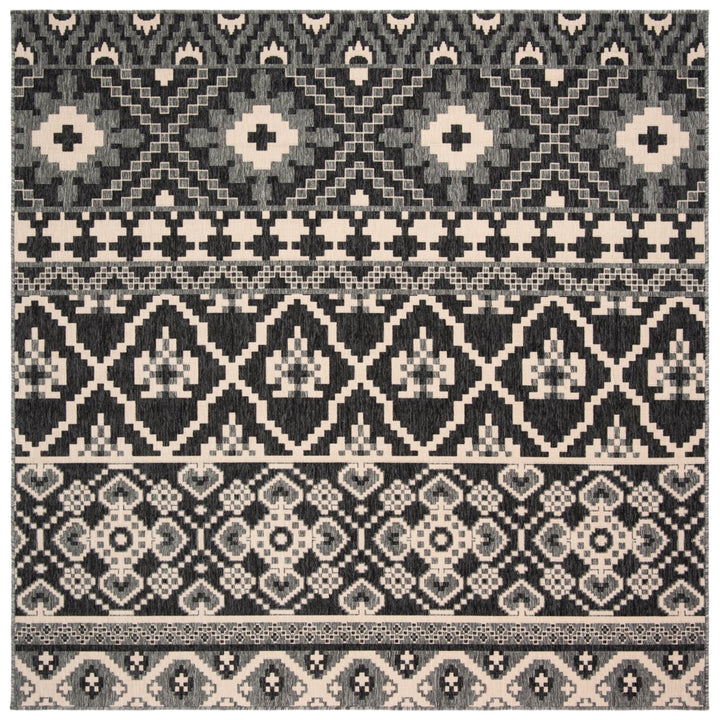 SAFAVIEH Outdoor VER097-3435 Veranda Grey / Beige Rug Image 1