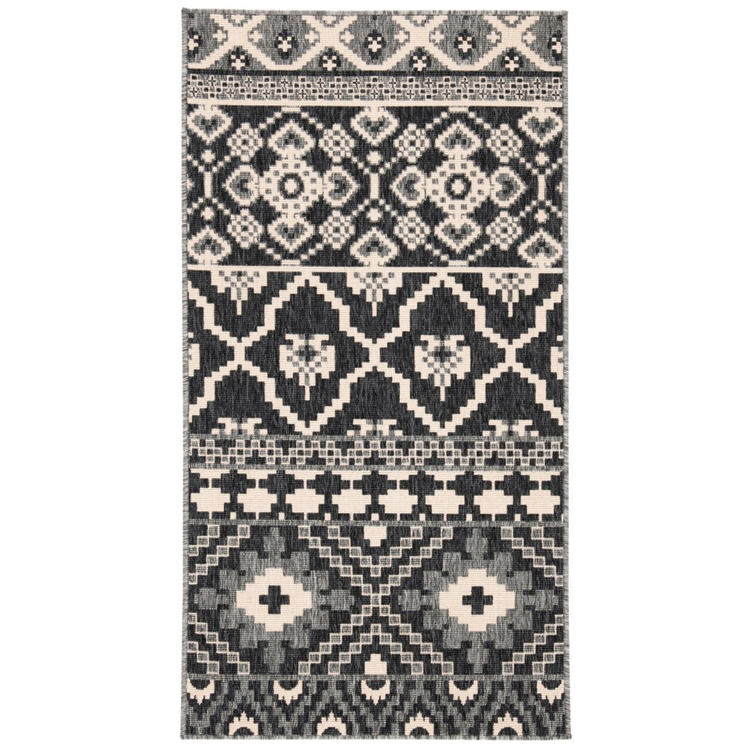 SAFAVIEH Outdoor VER097-3435 Veranda Grey / Beige Rug Image 1