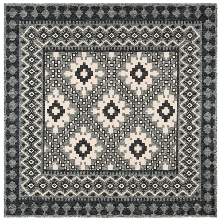 SAFAVIEH Outdoor VER099-3435 Veranda Ivory / Charcoal Rug Image 1