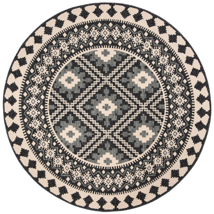 SAFAVIEH Outdoor VER099-0451 Veranda Ivory / Grey Rug Image 1