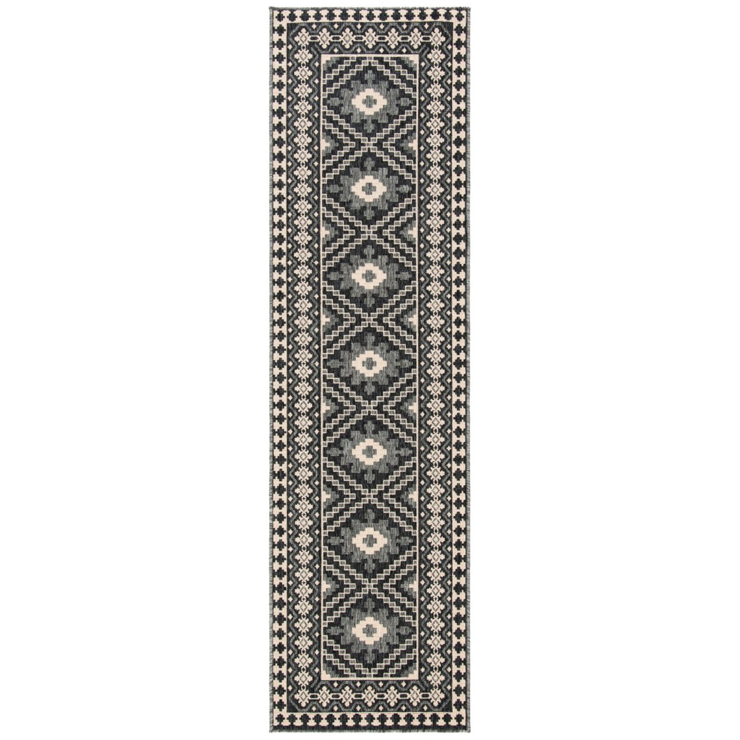 SAFAVIEH Outdoor VER099-0451 Veranda Ivory / Grey Rug Image 1