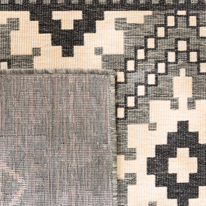 SAFAVIEH Outdoor VER099-3435 Veranda Ivory / Charcoal Rug Image 9