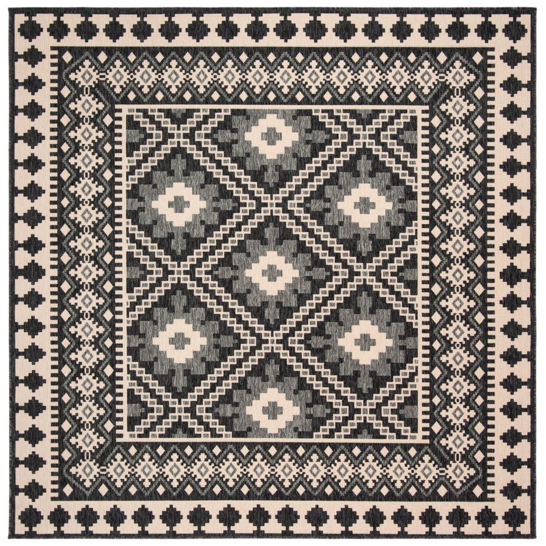 SAFAVIEH Outdoor VER099-0451 Veranda Ivory / Grey Rug Image 1