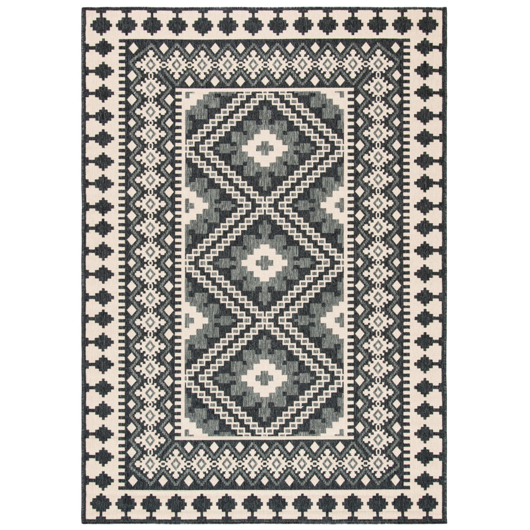 SAFAVIEH Outdoor VER099-0451 Veranda Ivory / Grey Rug Image 10